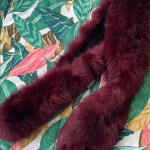 Faux fur purple scarf